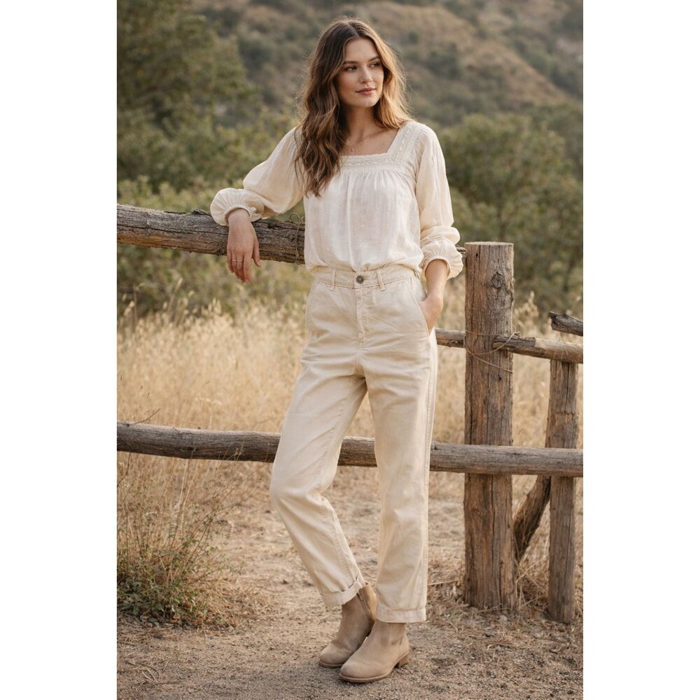 The GREAT Beige Flat Front Chino Pants Trousers   Women's Size 24